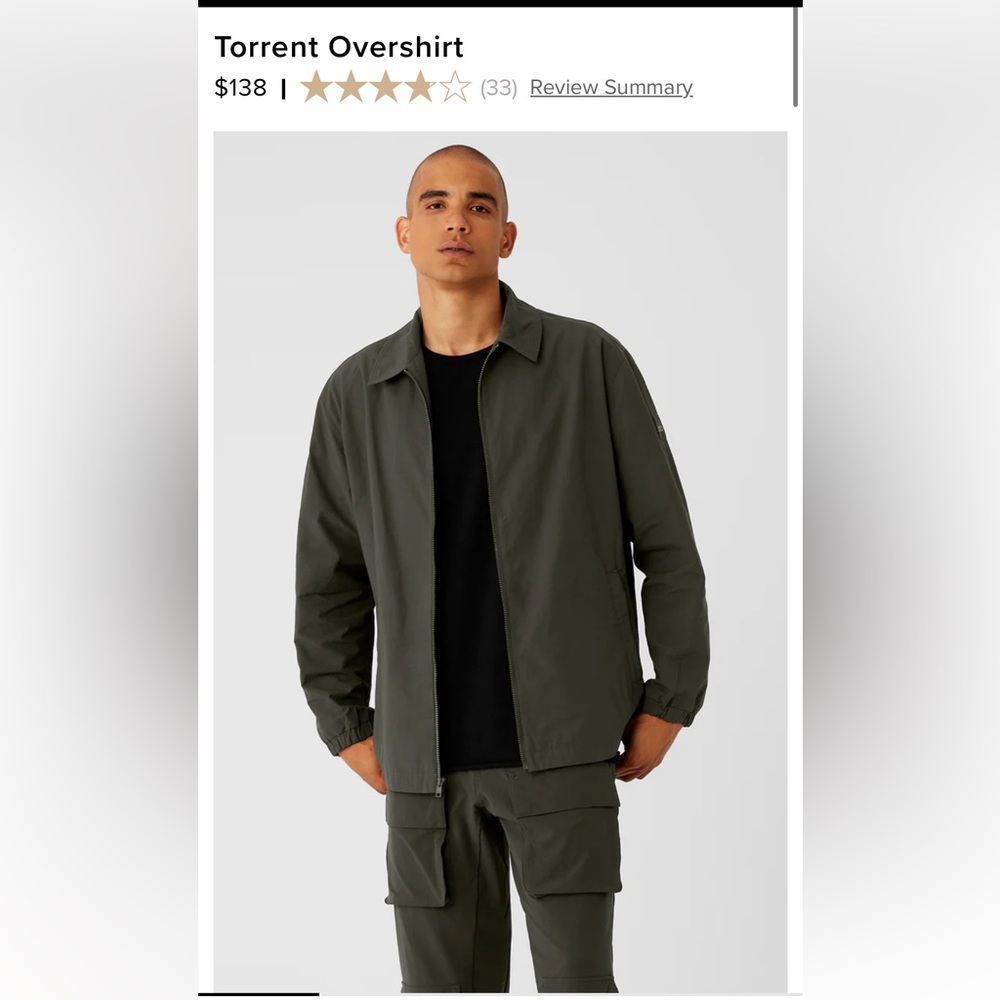 Alo Torrent Overshirt Size Large Brand New with Tags